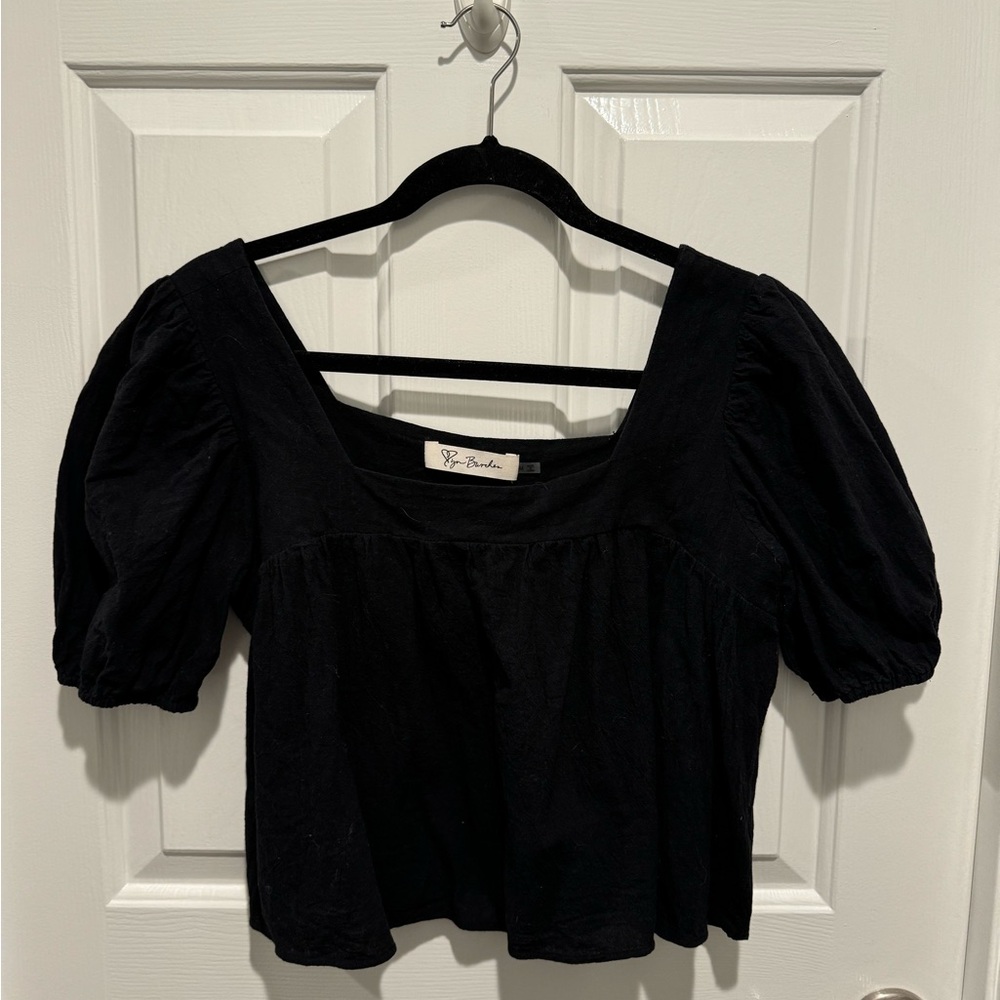 Love You Bunches Black Crop Top Size M